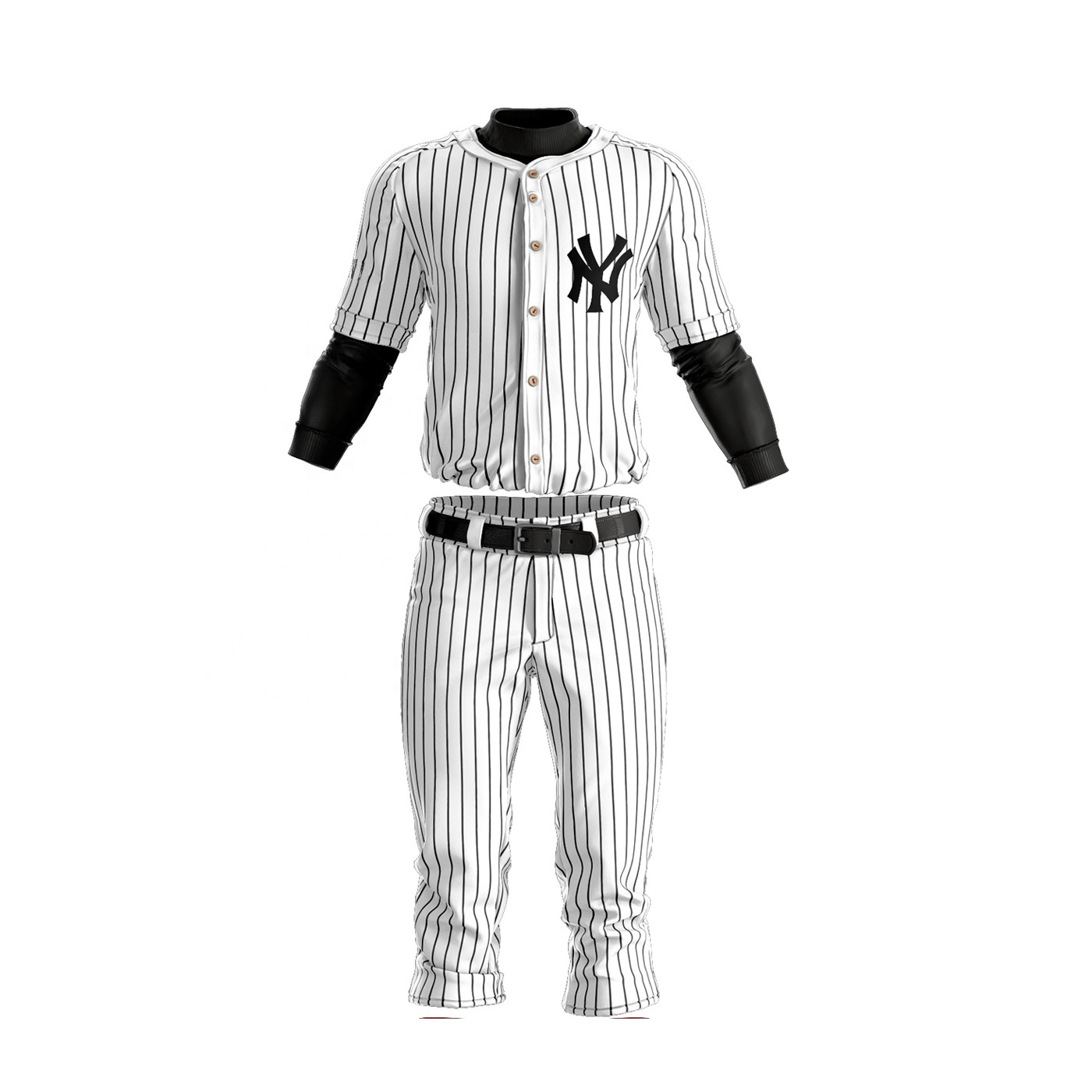 07-1-1.jpg Polyester Baseball Uniform - Image 1