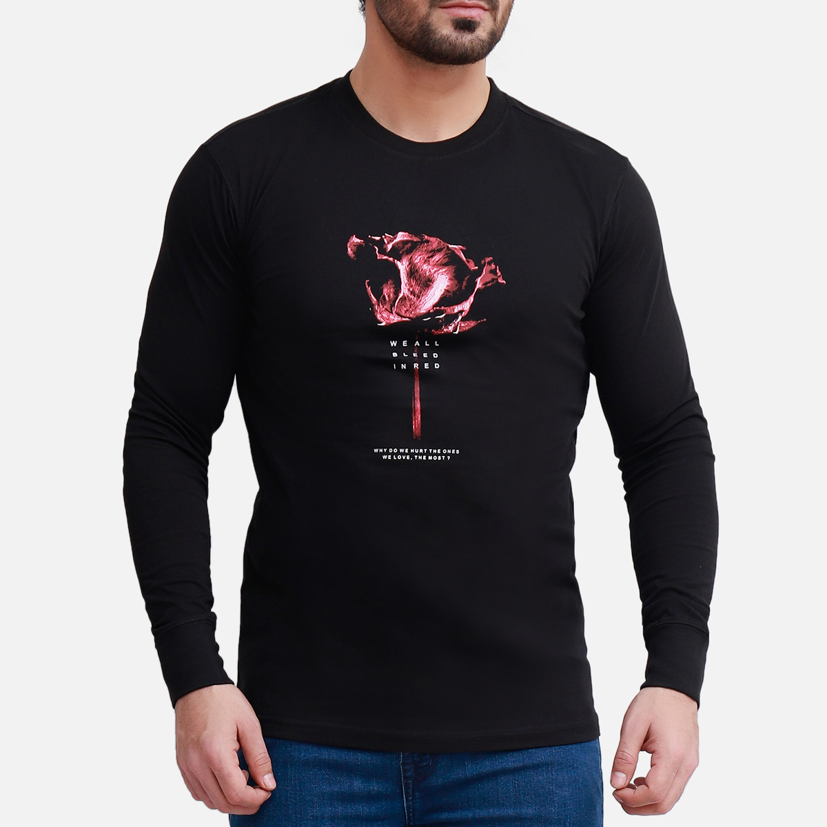 Crew-neck-casual-graphic-TEE.jpg Full Sleeve Tshirt - Image 1